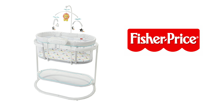 fisher price soothing motions bassinet mattress size